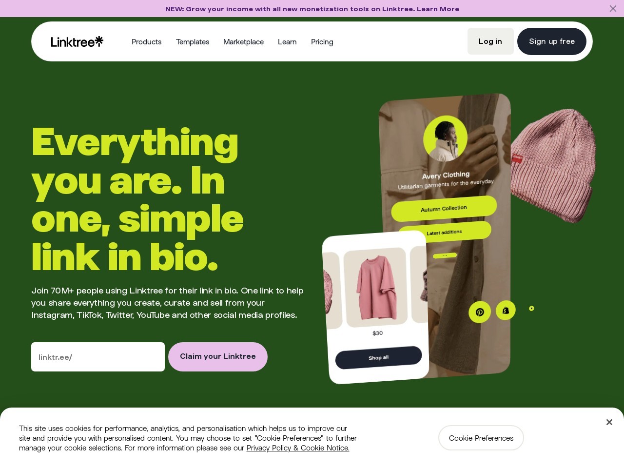 点击放大图片 Linktree